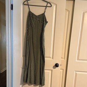 By Together Olive Polka Dot Midi Dress